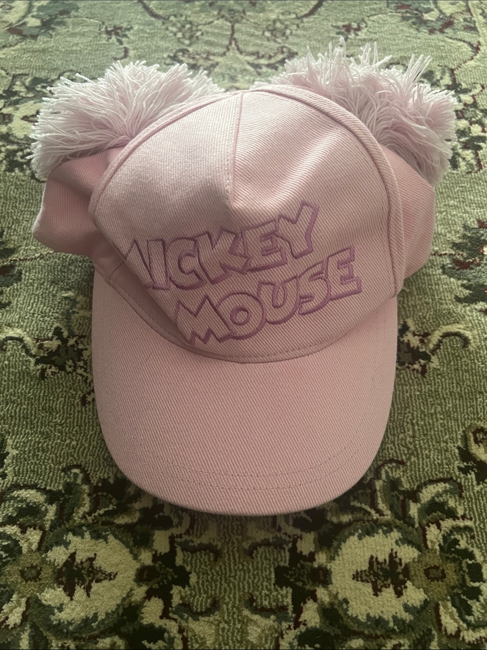 Tokyo disney resort hat Disney Pink Mickey Mouse Pom-Pom Cap
